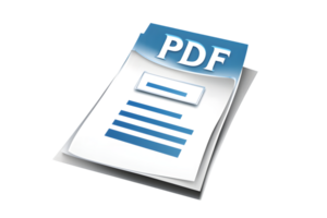 PDF Document Icon with Blue Header and Text Lines Digital File Format Symbol Professional Des png