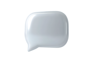 Empty Speech Bubble Icon with Clean Design for Communication and Messaging png