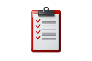 Checklist Clipboard with Red Ticks Organized Task Management Tool for Efficiency and Productiv png