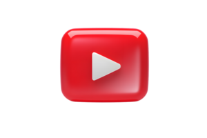Red Media Player Icon with Play Button Digital Interface Symbol Modern Design for Technology png