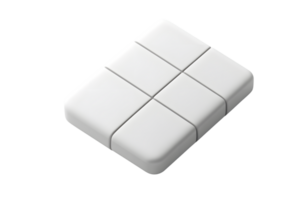 3D Rendered White Modular Cubes on Black Background for Design and Architecture Concepts png