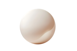 A smooth glossy sphere with a gradient from white to beige ideal for design elements and abst png
