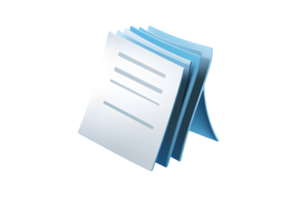 Stacked Folders with Document Icon Organized File Management Symbol for Digital Storage and Or png