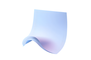 Curved Abstract Surface with Soft Gradient Colors and Smooth Edges for Design Art and Creativ png