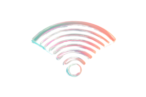 Abstract WiFi Signal Icon with Gradient Colors for Technology and Connectivity Concepts png