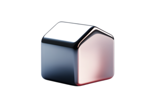 Abstract Geometric Cube with Gradient Colors and Soft Edges for Modern Design Projects png