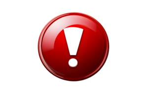 Warning Symbol Red Circle with Exclamation Mark for Alerts and Notices png
