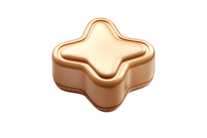 Golden CrossShaped Object with Smooth Edges and Reflective Surface Ideal for Design Decor a png