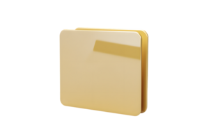Golden Folder Icon with Sleek Design for Digital and Print Use png
