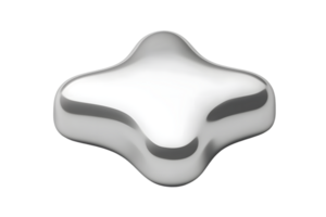 Abstract 3D Shape with Smooth Curves and Shadows on Black Background png