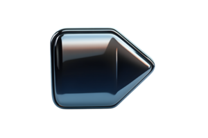 Shiny Metallic Play Button Icon with Reflective Surface for Media and Technology Applications png