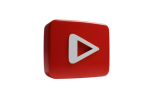 Red Play Button Icon for Media Applications and User Interfaces png