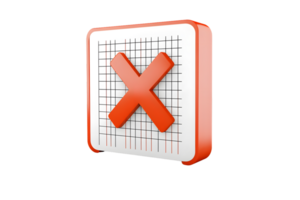 Error Icon with Red X on Grid Background Warning Alert and Notification Symbol for Digital I png