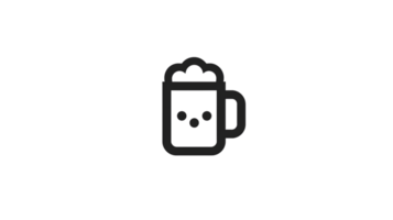 A refreshing beverage icon with frothy foam ideal for drinkrelated designs and concepts png
