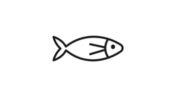 Minimalist Fish Icon on Dark Background Simple Clean Design for Web Print and Digital Media png