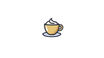 A steaming cup of coffee with whipped cream perfect for morning or evening refreshment png