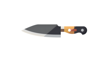 A sleek kitchen knife with a colorful handle ideal for culinary enthusiasts and cooking demons png