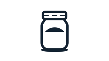 A jar icon with a minimalist design perfect for storage food and containerrelated themes png