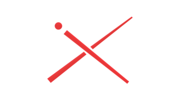 Red Cross and Circle Symbol on Black Background Minimalist Design for Prohibition Warning or png