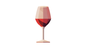 Elegant Wine Glass with Red Wine A Minimalist Design for Culinary and Beverage Themes png