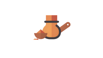 Teapot and Bowl Illustration Minimalist Design for Culinary and Beverage Themes png