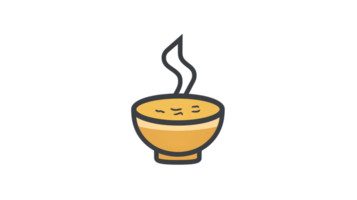 A steaming bowl of soup with a minimalist design perfect for culinary and foodrelated content png
