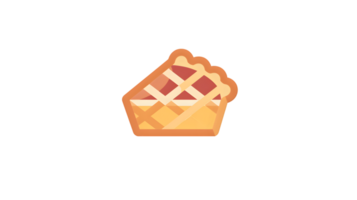 A delicious slice of pie with a lattice crust perfect for food and dessertthemed designs png