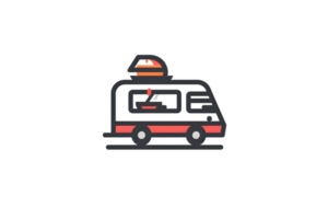 Emergency Vehicle Icon with Flashing Lights and Siren Design for Safety and Security Graphics png
