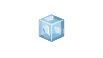 uma translúcido azul cubo com intrincado branco padrões ideal para digital arte jogos ativos e png