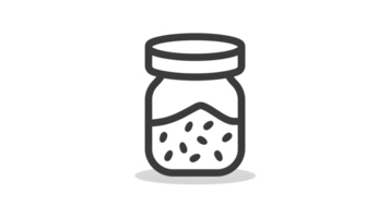 A jar filled with beans perfect for culinary and foodrelated designs ideal for recipes cook png