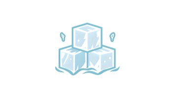 Ice Cubes Melting A Cool Illustration of Frozen Blocks with Water Drops and Cracks for Refresh png