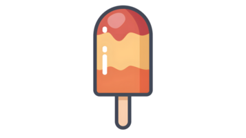 A colorful popsicle with three distinct layers perfect for summer designs and refreshing theme png