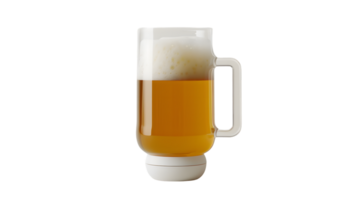 Refreshing Glass of Beer with Frothy Head on a Black Background png