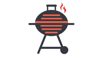 A barbecue grill with glowing coals and rising smoke perfect for cookout themes and foodrelat png