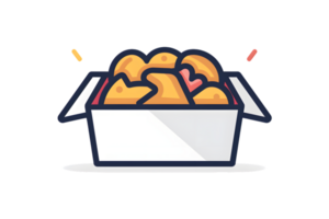 A box overflowing with colorful puzzle pieces symbolizing creativity and problemsolving png