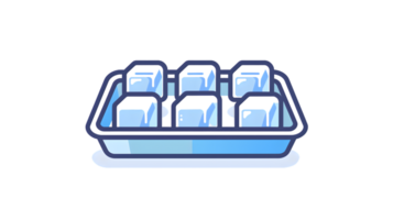 Ice Cube Tray with Freshly Made Ice Cubes Ideal for Cooling Drinks and Beverages png