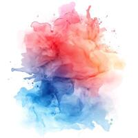 A vibrant abstract swirl of red, orange, and blue colors creating a dynamic and flowing visual effect. photo