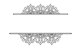 Elegant Border Design Calligraphic Frame Element Line. png