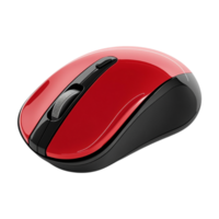 red and black computer mouse on a transparent background png