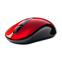 a red computer mouse on a transparent background png