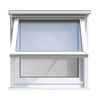 a window with a white frame and a window sill png