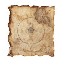 ancient map with compass on it png