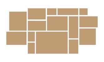 Moodboard layout collection. Mosaic pictures. Set of Photo collage frames template vector