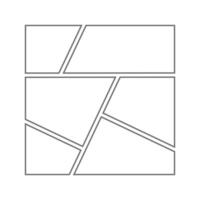 Set of layout template line. Storyboard layout panel. Collage with geometric shapes. vector