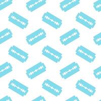 Razor Blade seamless pattern on white background vector