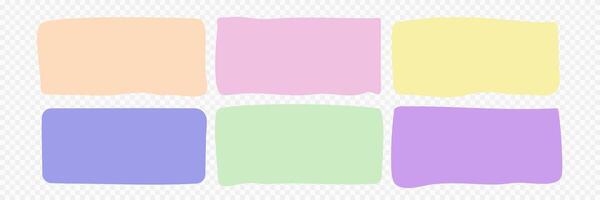 Set of deform shapes color. Rectangular Textbox collection. Empty frame borders vector