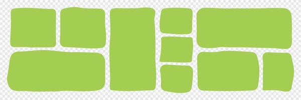 Set of Deform Shapes for Text. Abstract rectangle frames with wiggly borders. Dialog boxes. illustration vector