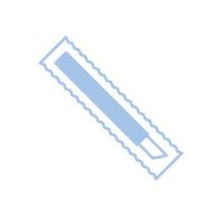 Plastic straw for juice in packed line icon vector