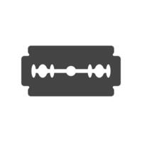 Razor Blade Black Icon on White background vector