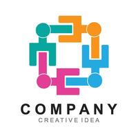 Community, network and social logo template vector